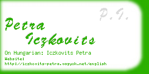 petra iczkovits business card